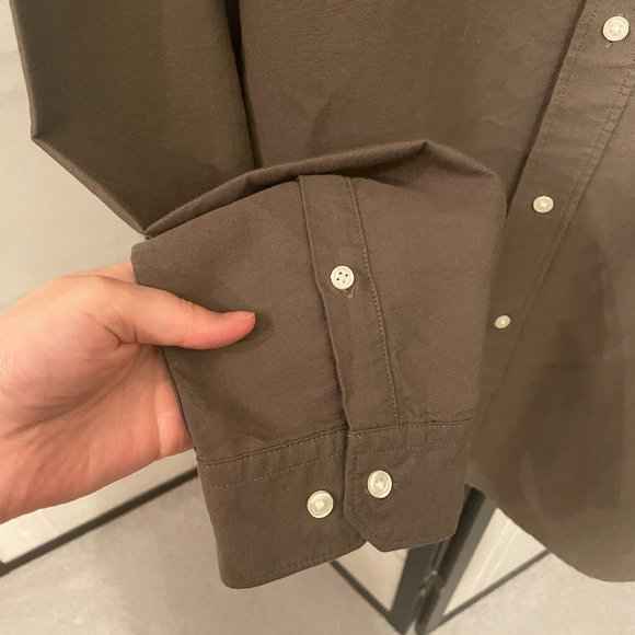 Men's H&M Regular Fit Cotton Button-Down Shirt - Picture 4 of 7